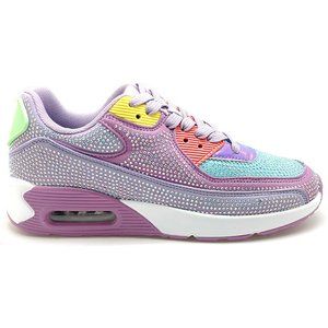 Berness - QUEEN Sugar Rush Rhinestone Purple Sneakers